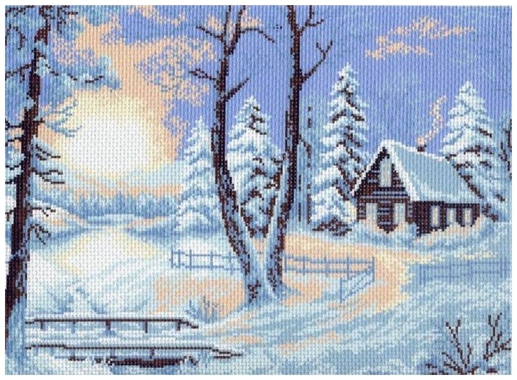 Рисунок на канве Матренин Посад "Морозное утро", 37x49 см
