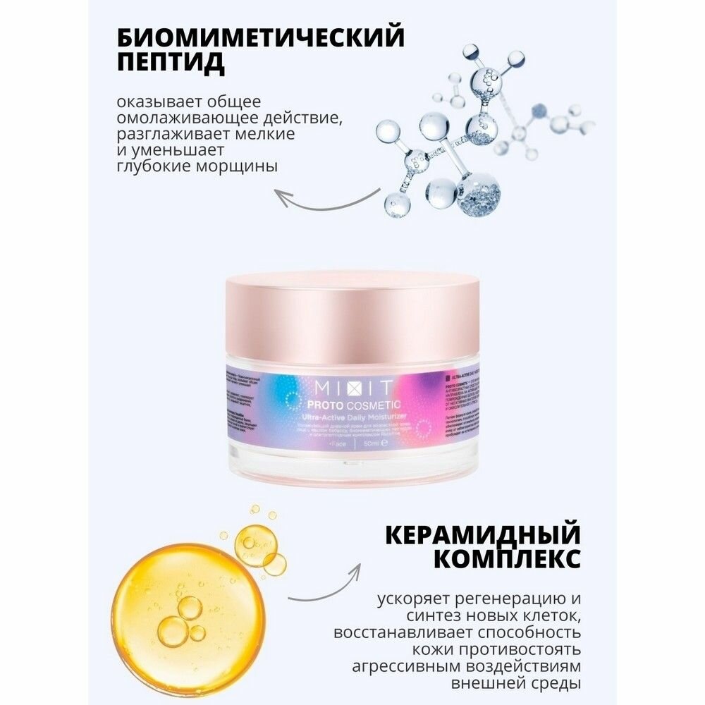 Крем для лица MiXiT ProtoCosmetic Ultra-Active Daily Moisturizer дневной 50мл - фото №9