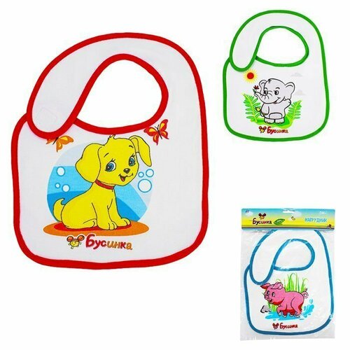 Нагрудник махровый на липучке 24*32 см 100% хлопок 1035 манежи polini kids comfort бегемотик