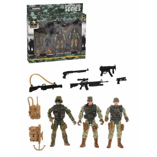 Набор Военный, 10 предметов, коробка игр набор военный в комплекте предметов 8шт пули 10шт коробка