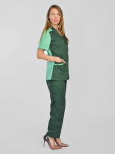 Медицинский женский костюм "весна", размер 52/54 зеленый/салат