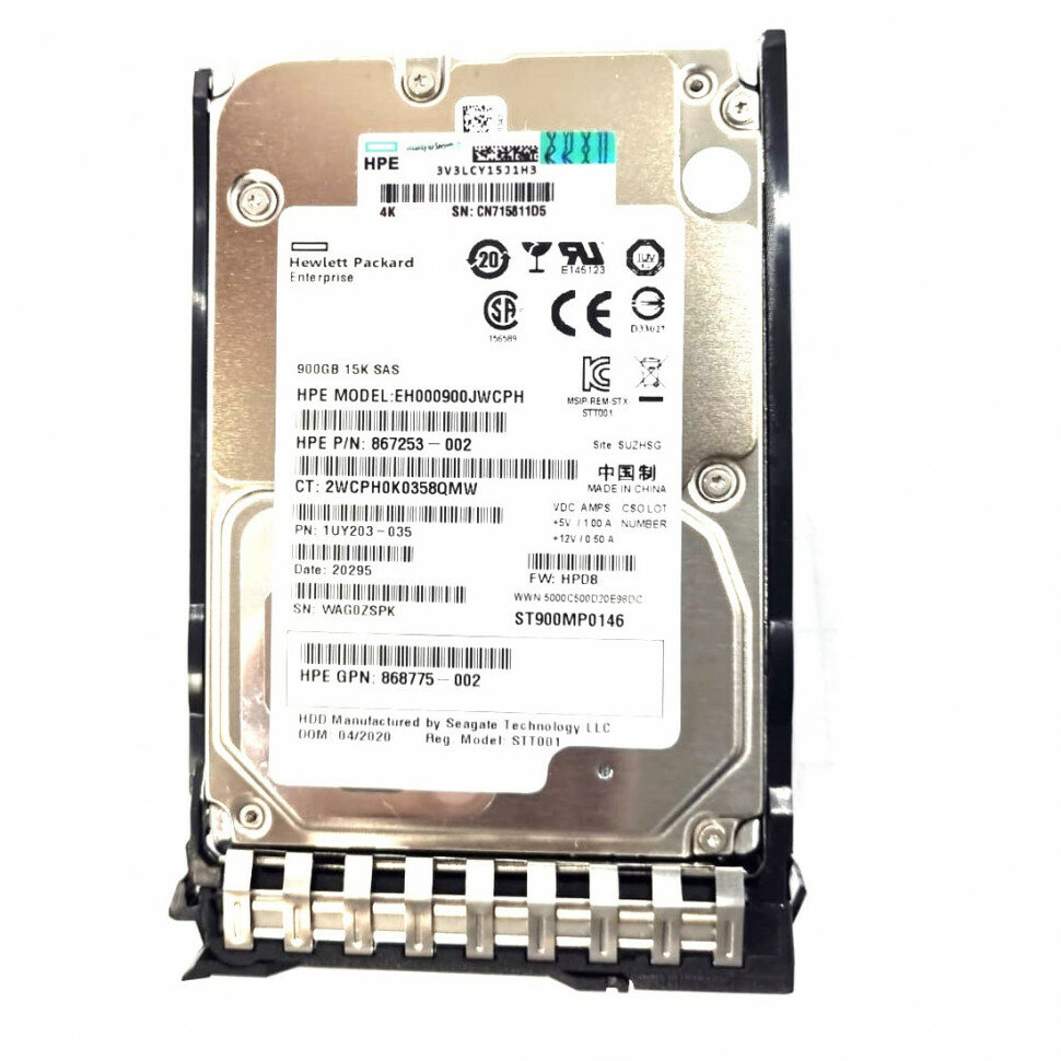 Жесткий диск 900GB SAS 12Gb/s Seagate ST900MP0146 2.5" Enterprise 867253-002 15000rpm 256MB, SAS