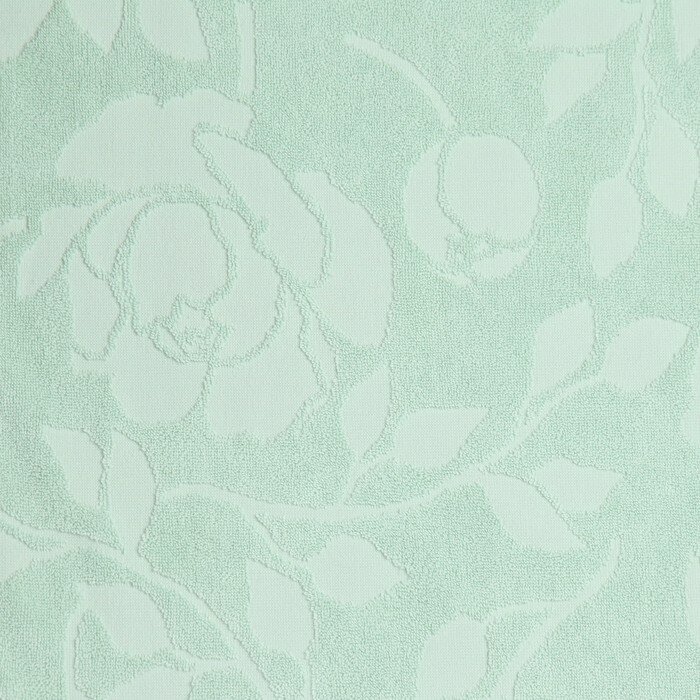 Полотенце махровое жаккардовое LoveLife Flowers 50х90 см, цвет мятный, 100% хл, 500 гр/м2 - фотография № 3