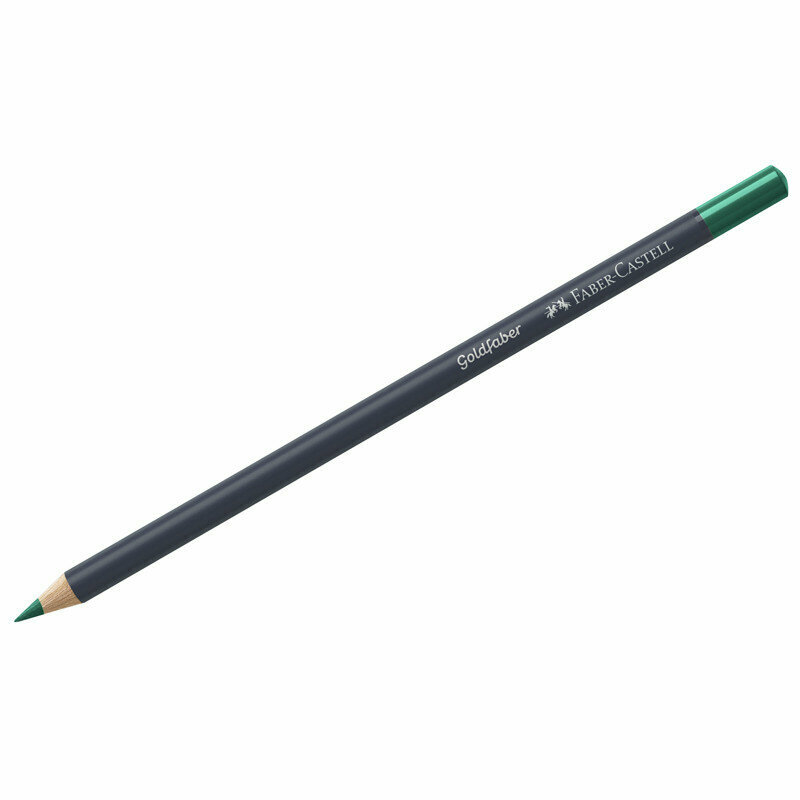 Карандаш художественный Faber-Castell "Goldfaber", цвет 161 фтало-зеленый, 341181