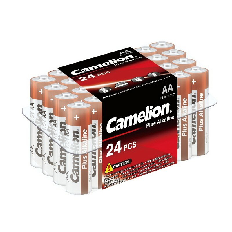Camelion Plus Alkaline PB24 LR6 (LR6-PB24, пальчиковая батарейка АА 1.5В) (упак. 24 шт.), цена за 1 упак.