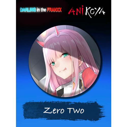 Значок AniKoya kawaii acgn waifu zero two anime t shirt men homme white casual tshirt unisex darling in the franxx streetwear otaku tee