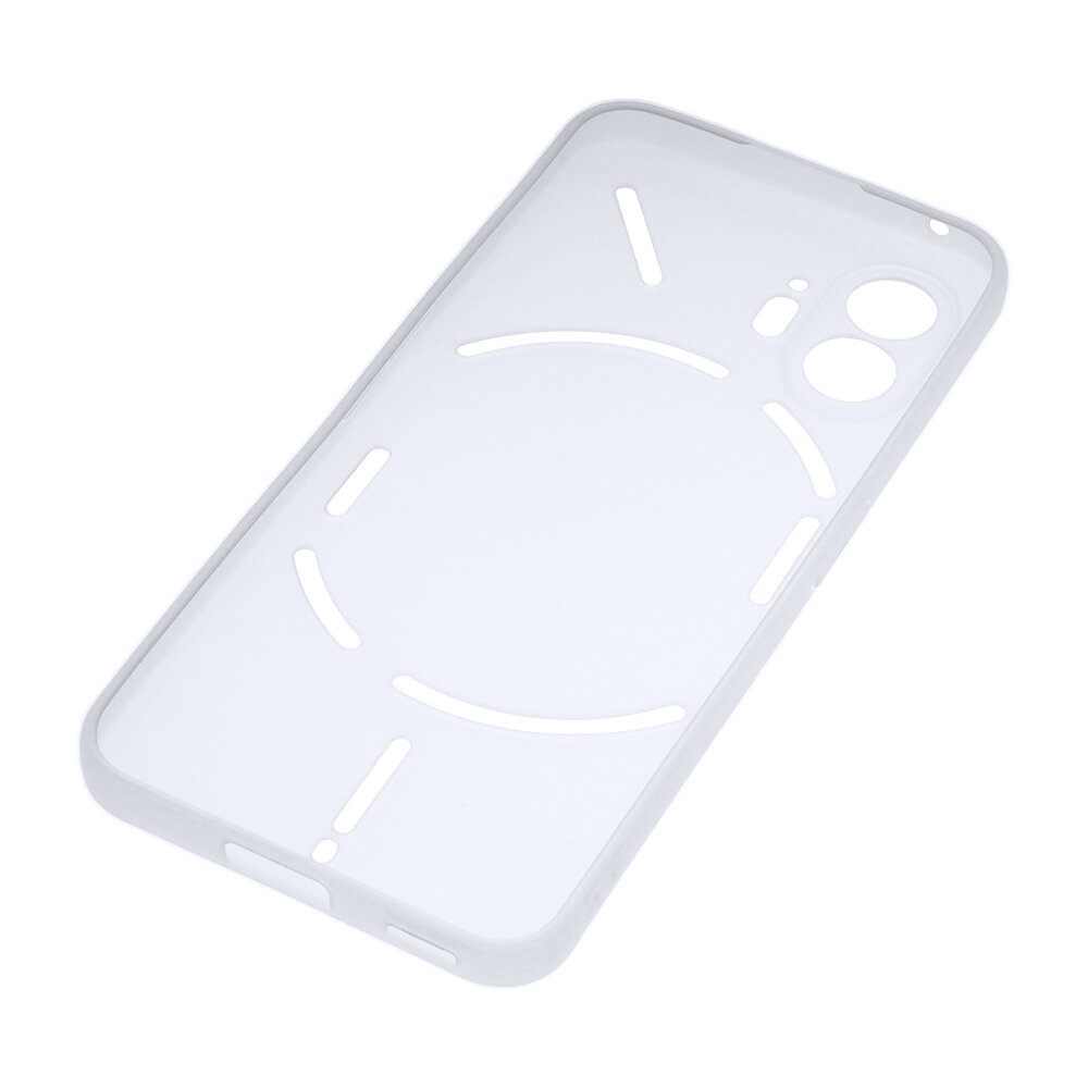 Силиконовый матовый полупрозрачный чехол для Nothing Phone (2) белый — фото 1