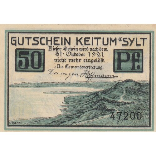 Германия (Веймарская Республика) Кайтум 50 пфеннигов 1921 г. (2)