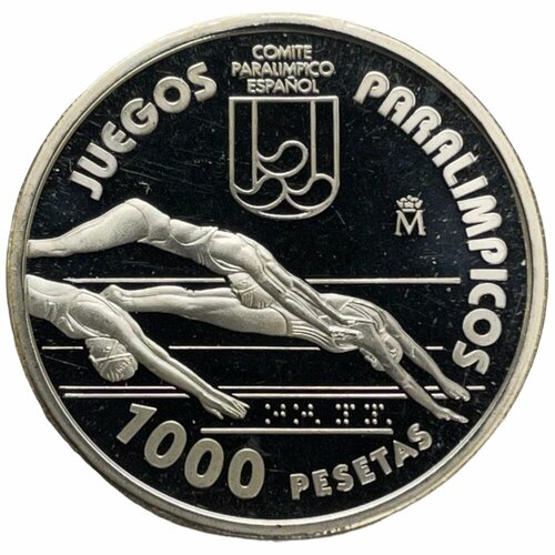 Испания 1000 песет 1996 г. (X Летние Паралимпийские Игры, Атланта 1996) (Proof) клуб нумизмат монета 2000 песет испании 1990 года серебро олимпийские игры хуан карлос i
