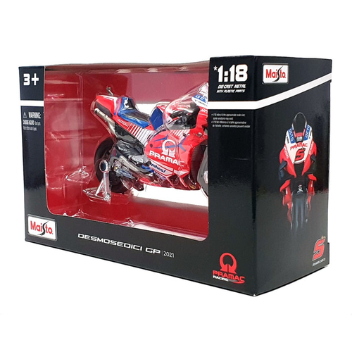 Мотоцикл Maisto 1:18 Moto GP 2021 Ducati Desmosedici 36379 maisto 1 18 2018 gp racing yamaha yzr m1 заводская гоночная команда 46 25 литой автомобиль коллекционная модель мотоцикла игрушки