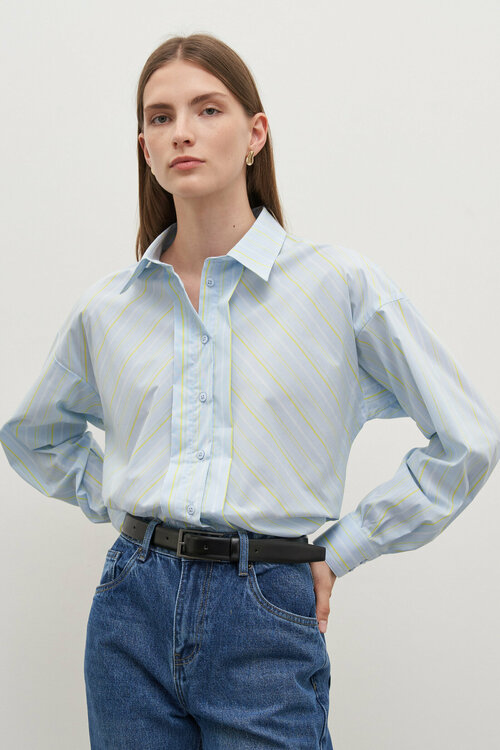 Блуза  FINN FLARE, размер XS, голубой