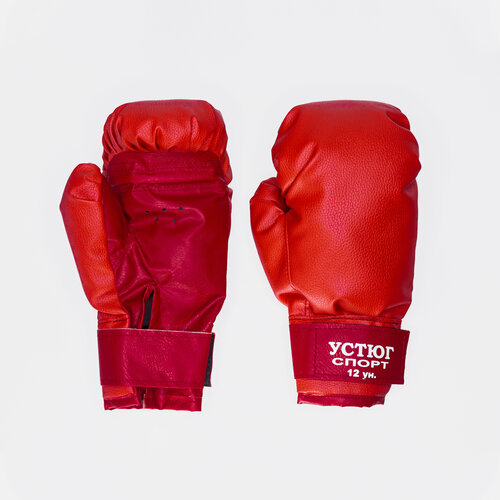 фото Боксерские перчатки устюг спорт 12 унций, красный
