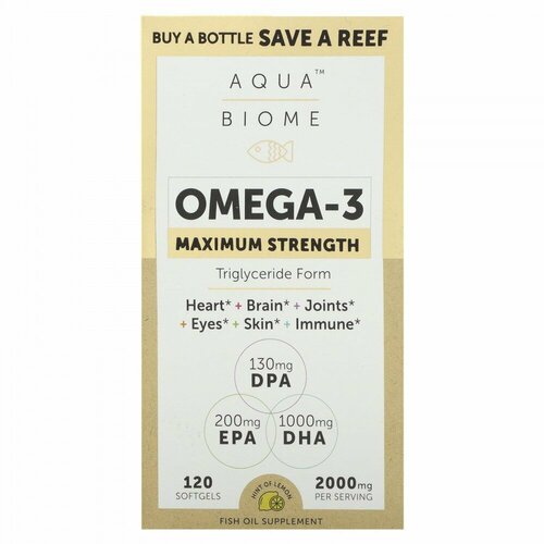 Enzymedica, Maximum Strength, Omega-3, Lemon, 1,000 mg, 120 Soft Gels