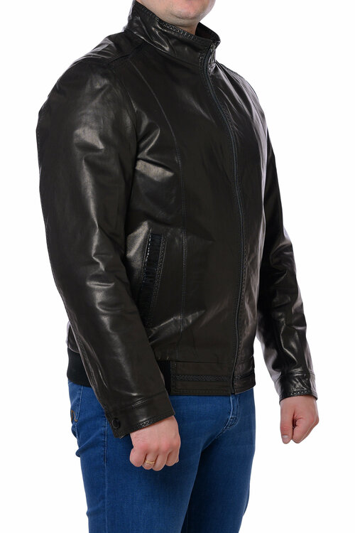 Кожаная куртка Truvor, размер 54, черный