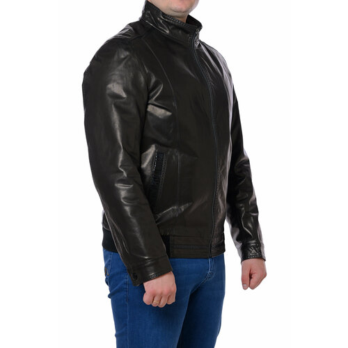 Кожаная куртка Truvor, размер 56, черный