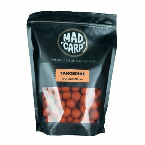 Бойл тонущие Mad Carp Baits TANGERINE (Мандарин) 1кг 15мм бойлы dumbels дамблс 15x18 мм 200 гр вареные насадочные тонущие акватик и специи aquatic hot dumbell mad carp baits