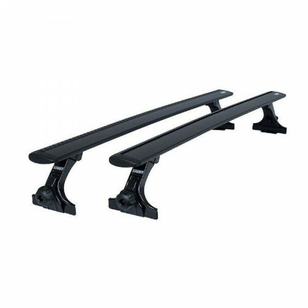 Багажник Thule WingBar EVO на крышу автомобиля Jeep Wrangler с 2006 г. на водосток (черная крыловидная дуга)