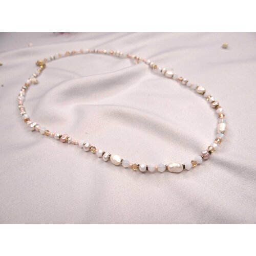 Колье K&A, гематит, длина 46.5 см, мультиколор