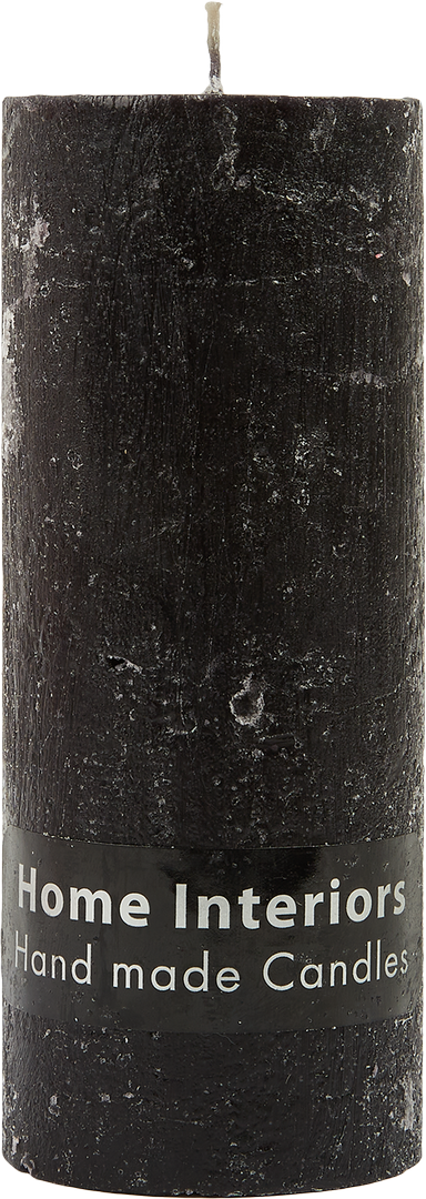 Свеча столбик Рустик графит 16 см
