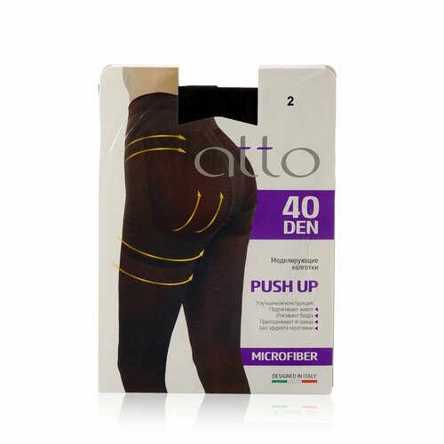 Колготки ATTO, 40 den, размер 2, коричневый моделирующие шортики booty maker бежевый l