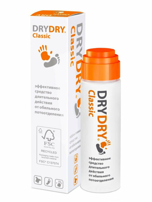 Картинки Dry dry classic / Dry dry de classic эффективное средство длительного действия от обильного потоотделения 35 мл
