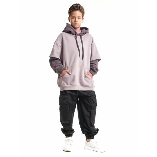 фото Худи mini maxi, размер 164, бежевый, коричневый