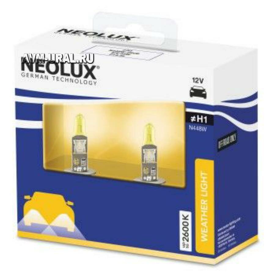 NEOLUX N448W2SCB Лампа галогенная 55w 12v p14.5s 10x2 1a wather light