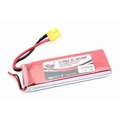 Аккумулятор Li-Pol 7.4V 803496 2700mAh XT-60 plug аккумуляторная батарея акб аккумулятор 803496 разъем t plug 2800мач 14 8в li pol