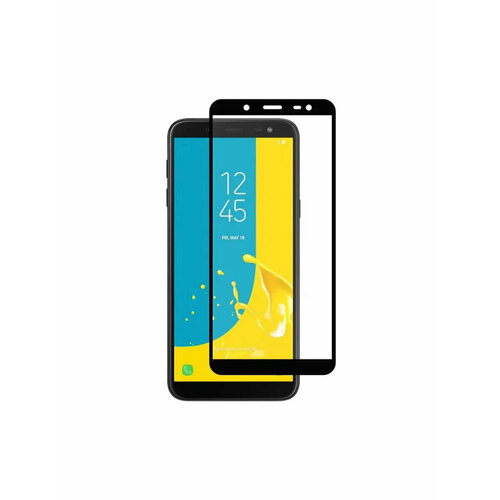 Защитное стекло на Samsung J600, Galaxy J6 (2018) 9D, черный