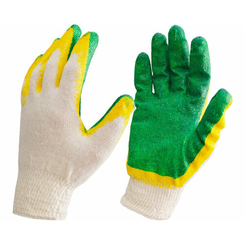 Перчатки рабочие х/б двойной латексный облив перчатки рабочие optee двойной латексный облив 1 пара