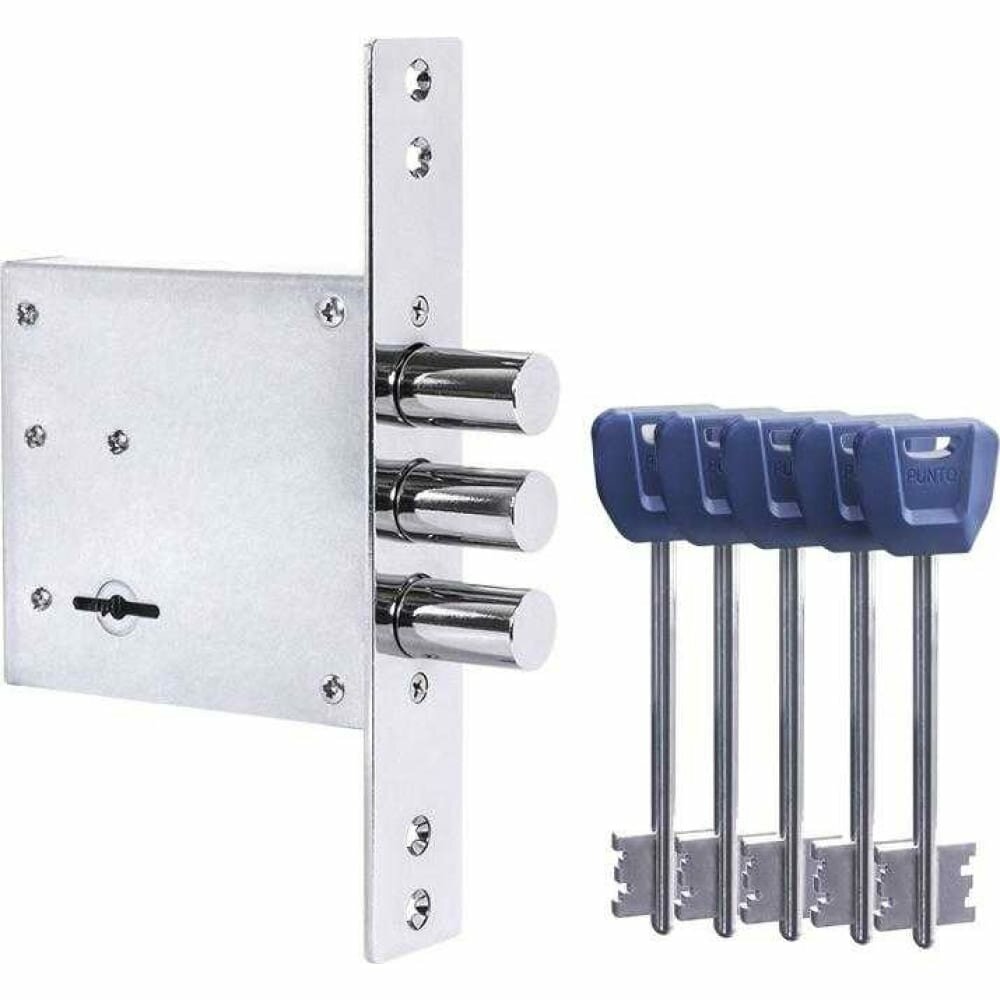 фото Замок врезной сувальдный PUNTO MDV30S-817 CP (V30/S) CP хром 5кл. /45897/