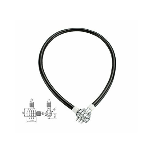 фото Golden key замок тросовый 4,5х650мм с кодом 3 цифры