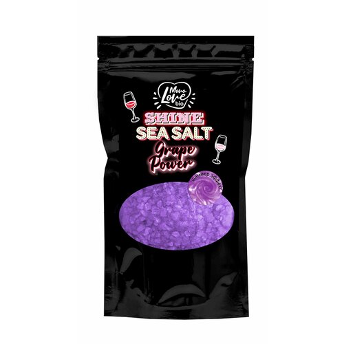 Соль-шиммер для ванны с ароматом винограда / MonoLove Bio Grape Power Shine Sea Salt соль шиммер для ванны monolove bio grape power с ароматом винограда 250 гр