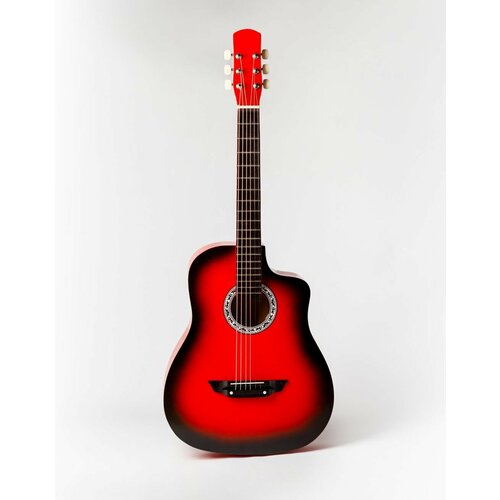 Акустическая гитара, с вырезом, красный санберст, аккорд ACD-41A-79-R