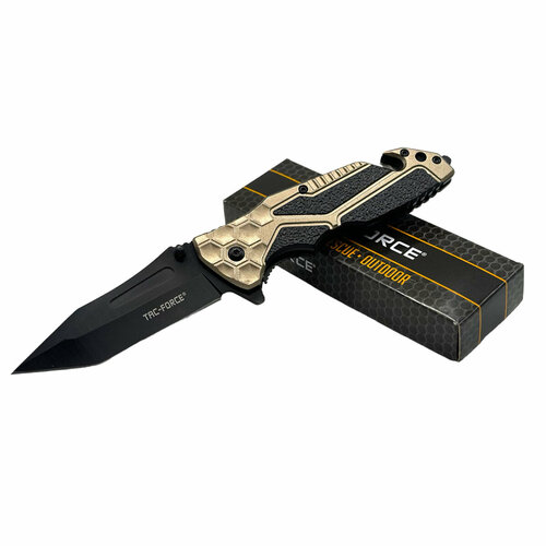 фото Складной нож tac-force 987emt со стропорезом и стеклобоем военпро