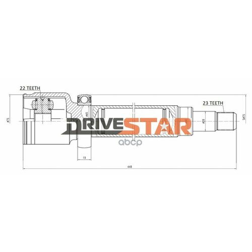 DRIVESTAR ICEFD1001FR ШРУС внутренний правый 22x40x23