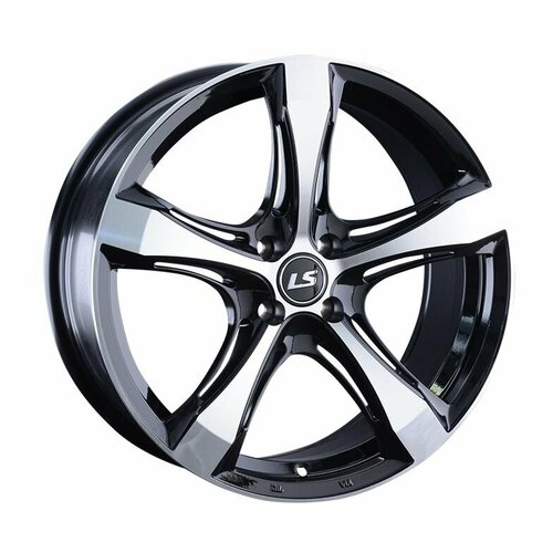 Колесный диск LS LS1053 17x7.5" PCD5x114,3 ET45 D67,1 черный глянцевый с полированными лучами