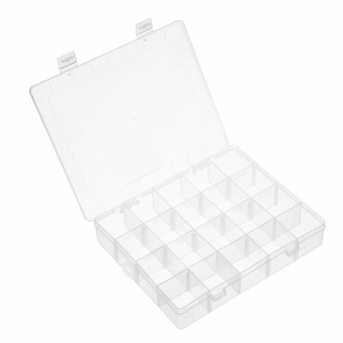 Контейнер для бисера 20 отделений 21x17x4см пластик 390₽