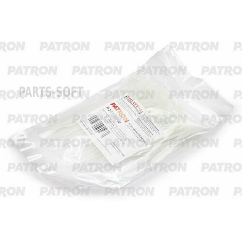 PATRON P25100W Комплект пластиковых хомутов 2.5 х 100 мм, 100 шт, нейлон, белые