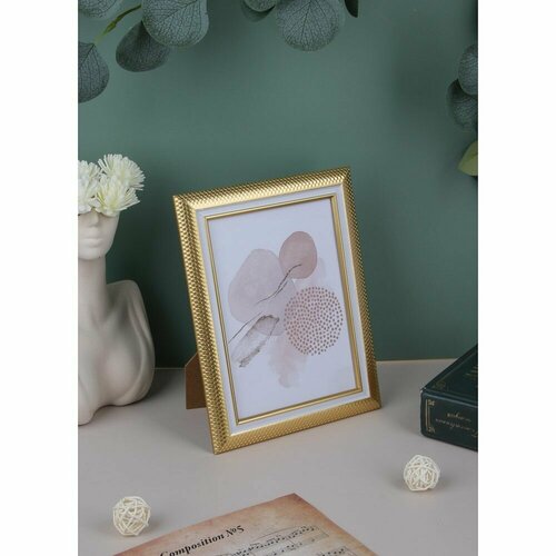 Фоторамка золотая 13х18см полистирол 302₽