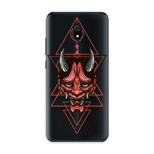 Силиконовый чехол на Xiaomi Redmi 8A / Сяоми Редми 8A Hanya Oni mask, прозрачный силиконовый чехол эмблема черно желтая на xiaomi redmi 8a сяоми редми 8a