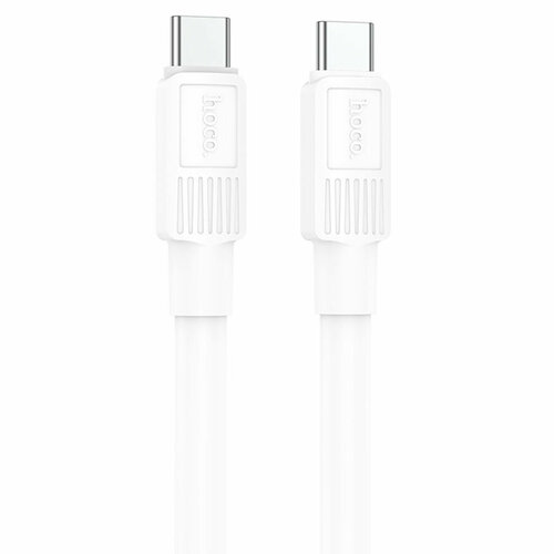 Кабель USB-C HOCO X84 Solid Type-C - Type-C, 3A, 60W, 1 м, белый мощный аккумулятор для зарядки ноутбуков и телефонов