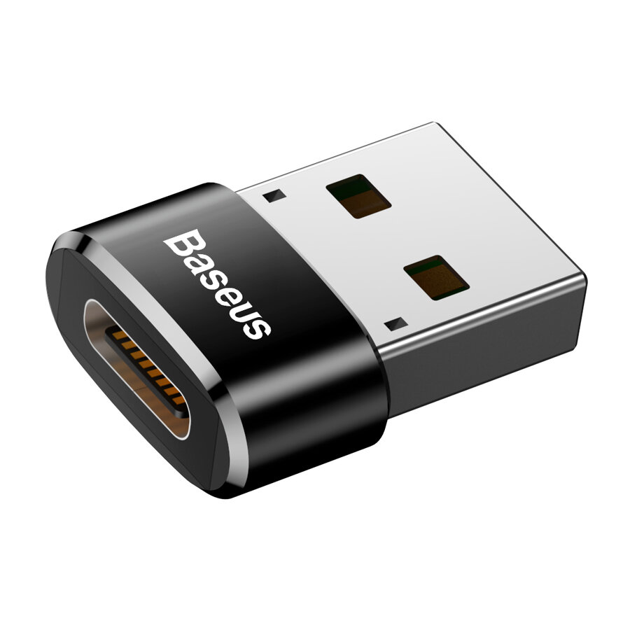 Переходник/Адаптер BASEUS Male OTG USB (m) - Type-C (f), черный