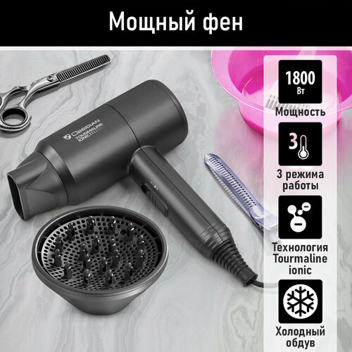 OBSIDIAN BS-HD503A серый жемчуг фен 122600₽