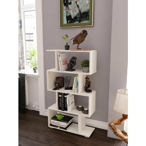 Стеллаж деревянный в гостиную тумба для прихожей шкаф горка полка напольная интерьерная для офиса