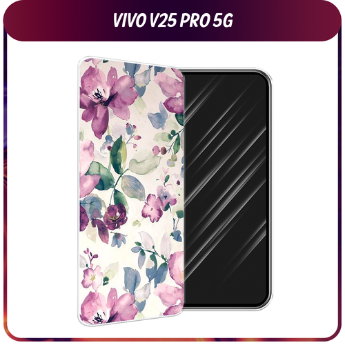 Силиконовый чехол на Vivo V25 Pro 5G / Виво V25 Про 5G Акварельная нежность силиконовый чехол на vivo v25 pro 5g виво v25 про 5g сова арт 7