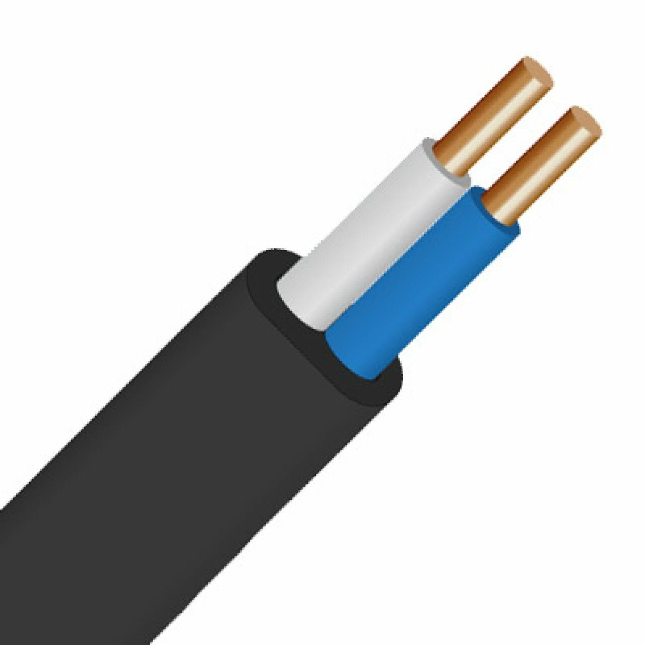 Кабель силовой ВВГ-Пнг (А) LS 2x1,5 ок (N) 0,66