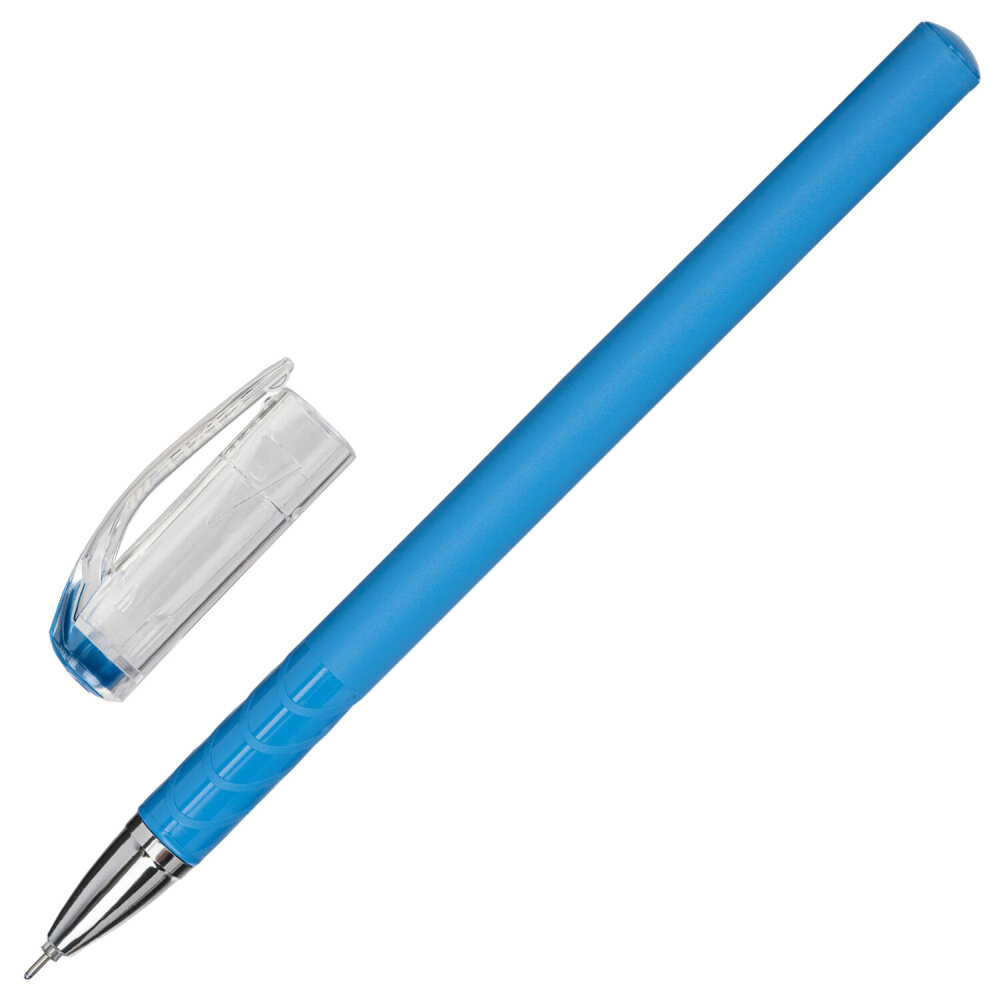 Ручка гелевая STAFF "College" GP-181, синяя, корпус синий, игольчатый узел 0,6 мм, линия письма 0,3 мм, 143017 упаковка 36 шт.