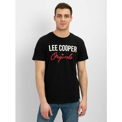 Футболка Lee Cooper, размер S, черный футболка lee cooper размер xs черный