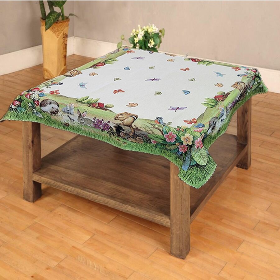 фото Скатерть - дорожка на стол 100х100 см, Vingi Ricami